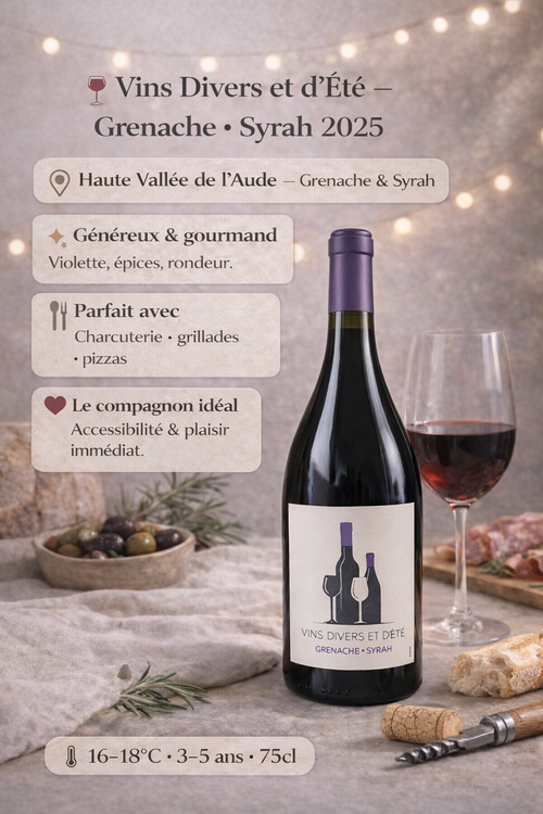 Vins Divers et d'Eté - Syrah-Grenache 2025
