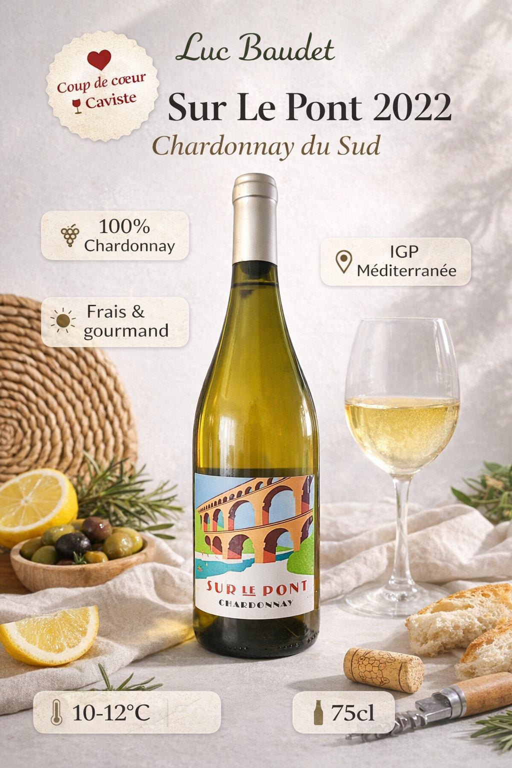 Luc Baudet - "Sur le pont" Chardonnay 2022